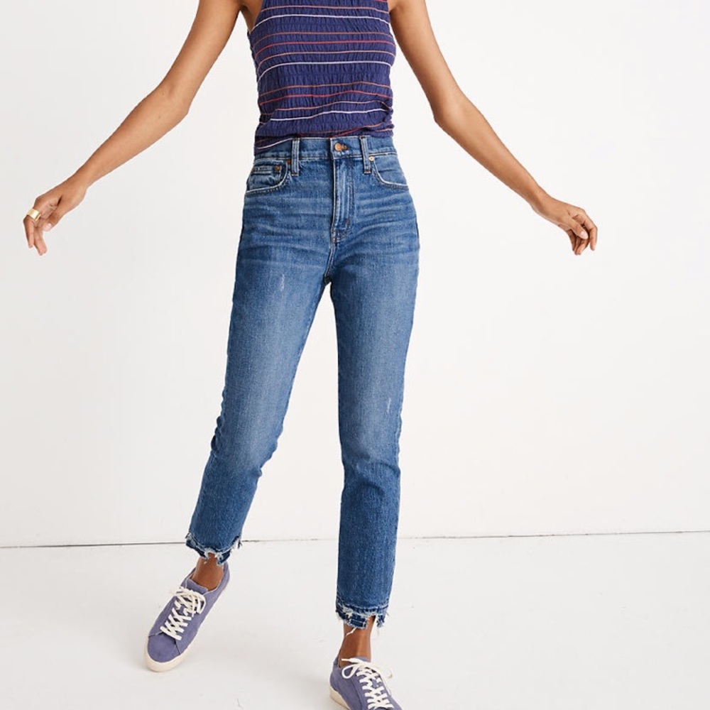 Madewell high-rise slim boy jean